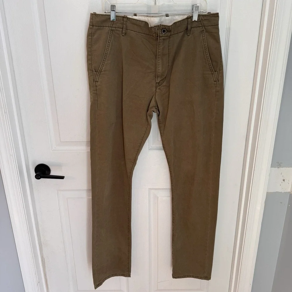 Levis Tab Twills Jeans Men's 34x34  Green Straight 100% Cotton Flap‎ Pockets